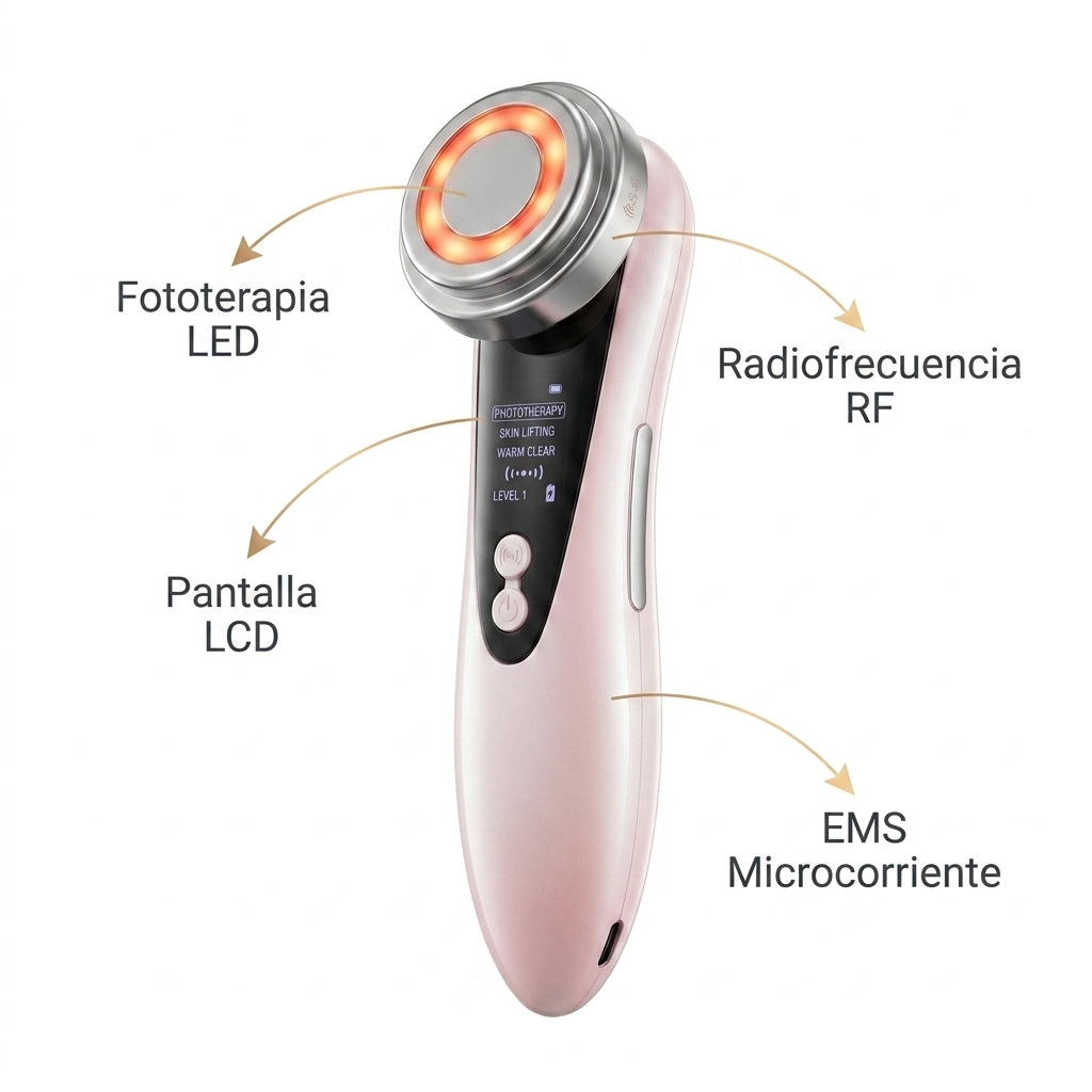 AVENYRA masajeador facial - tecnologias RF EMS LED